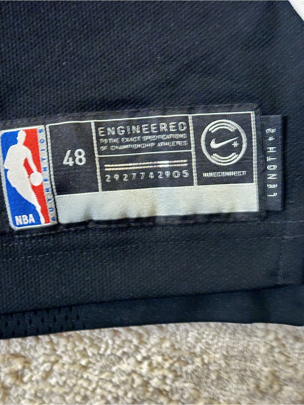 Nike Black NBA Engineered #2 Kawhi Leonard Jersey Patch Detail - Picture 2 of 8